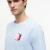 Tricou cu logo monogramă colorblock Tricou cu logo monogramă colorblock
