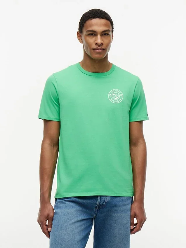 Tricou cu logo palmier Tricou cu logo palmier