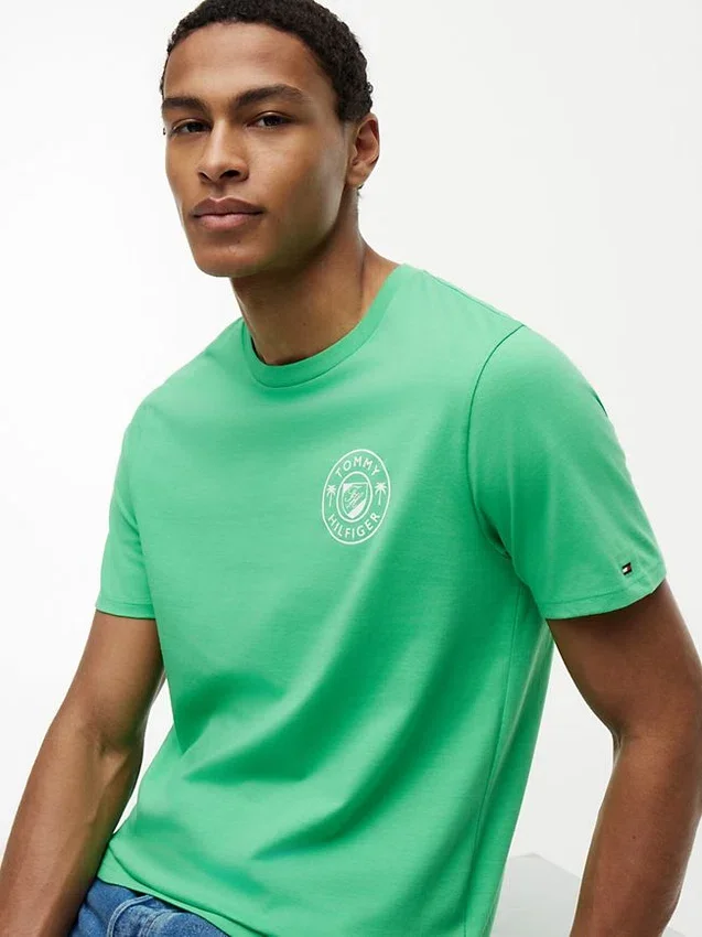 Tricou cu logo palmier Tricou cu logo palmier