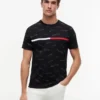 Tricou cu logo Signature Flag Stripe