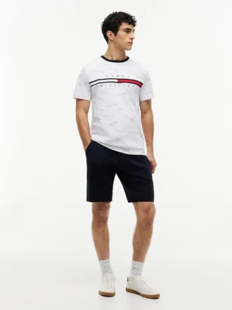 Tricou cu logo Signature Flag Stripe