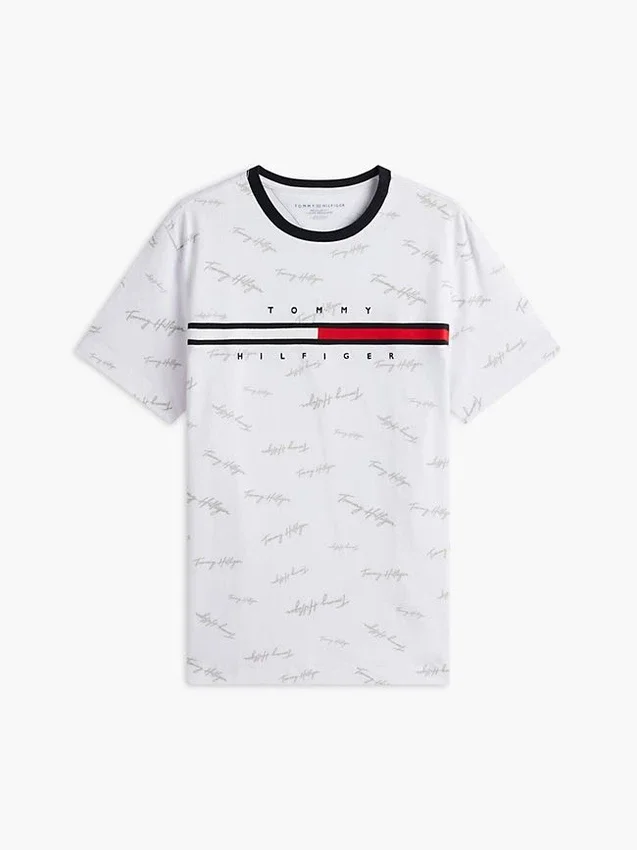 Tricou cu logo Signature Flag Stripe Tricou cu logo Signature Flag Stripe