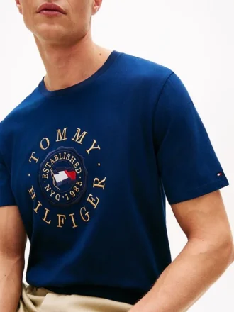 Tricou cu logo steag circular