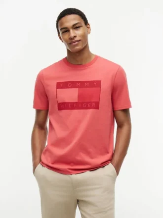 Tricou cu logo steag în nuanțe