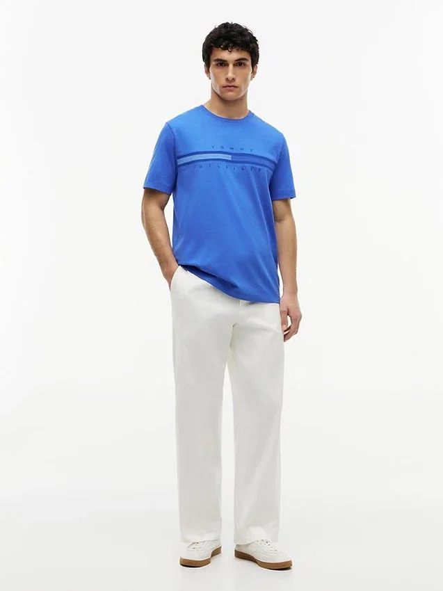Tricou cu logo steag în nuanțe Tricou cu logo steag în nuanțe