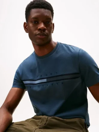 Tricou cu logo steag în nuanțe