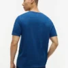 Tricou cu logo steag vopsit în indigo Tricou cu logo steag vopsit în indigo