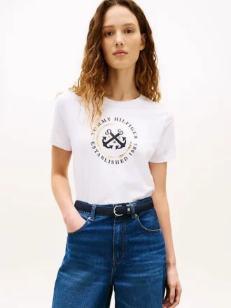 Tricou cu logo TH Anchor