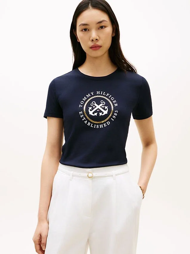 Tricou cu logo TH Anchor Tricou cu logo TH Anchor