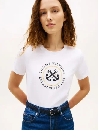 Tricou cu logo TH Anchor