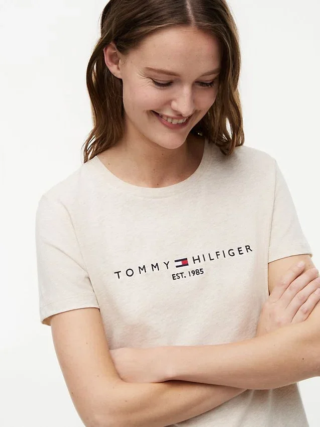 Tricou cu logo Tommy brodat Tricou cu logo Tommy brodat