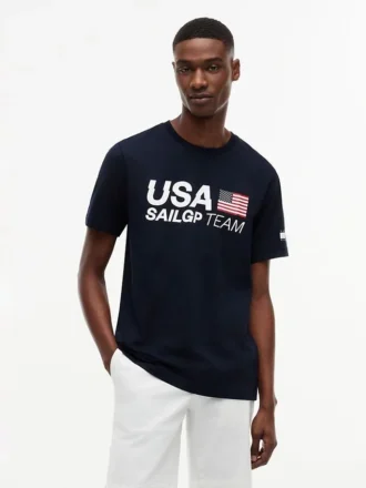 Tricou cu logo Tommy x US SailGP Team