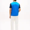 Tricou cu mâneci contrastante și logo steag Tricou cu mâneci contrastante și logo steag