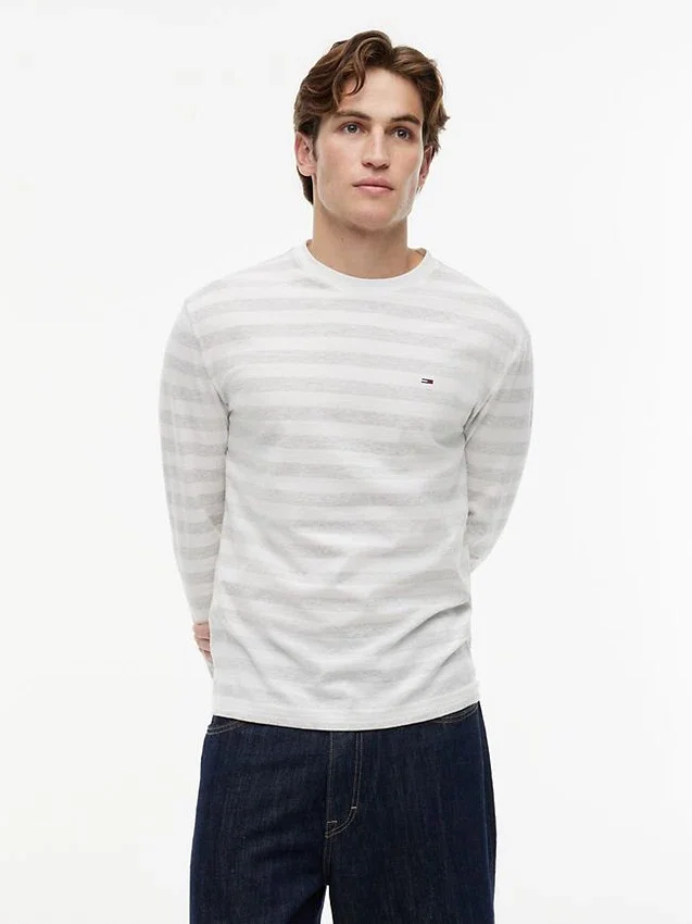 Tricou cu mâneci lungi și dungi Tommy Jeans Tricou cu mâneci lungi și dungi Tommy Jeans