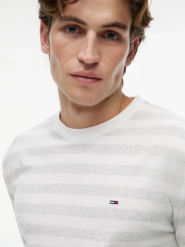 Tricou cu mâneci lungi și dungi Tommy Jeans Tricou cu mâneci lungi și dungi Tommy Jeans