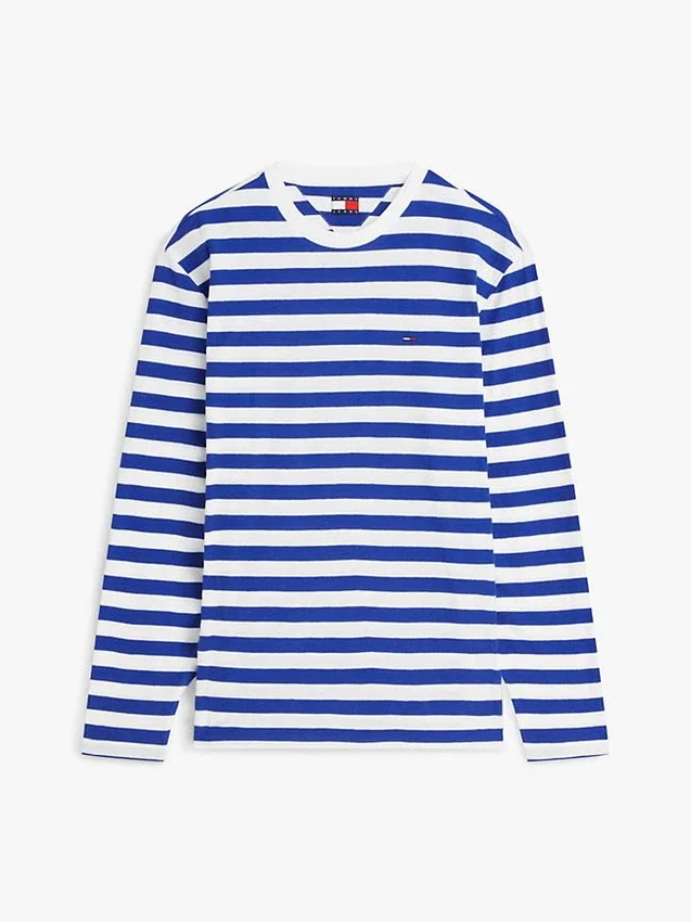 Tricou cu mâneci lungi și dungi Tommy Jeans Tricou cu mâneci lungi și dungi Tommy Jeans