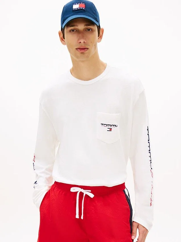 Tricou cu mâneci lungi și logo LA de la Tommy Jeans Tricou cu mâneci lungi și logo LA de la Tommy Jeans