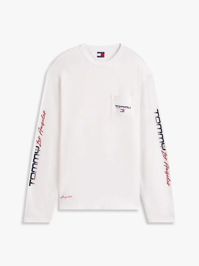 Tricou cu mâneci lungi și logo LA de la Tommy Jeans Tricou cu mâneci lungi și logo LA de la Tommy Jeans