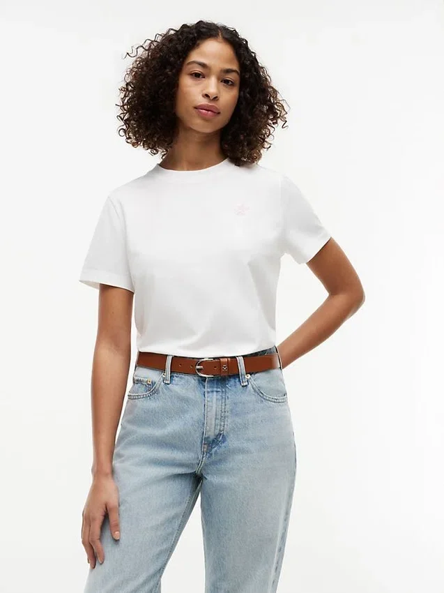 Tricou cu monogramă brodată Tricou cu monogramă brodată