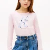 Tricou cu monogramă florală pentru copii Tricou cu monogramă florală pentru copii