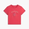 Tricou cu monogramă în stil gingham