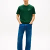 Tricou cu monogramă script și țesătură interlock