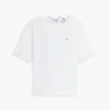 Tricou cu spate legat, din materiale mixte