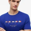 Tricou cu steaguri nautice brodate Tricou cu steaguri nautice brodate