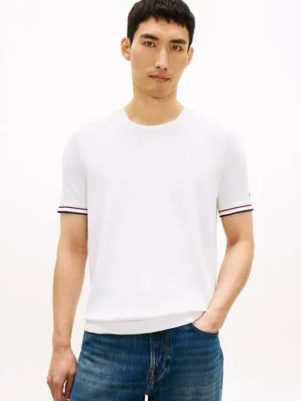Tricou cu vârfuri din tricot New York Label