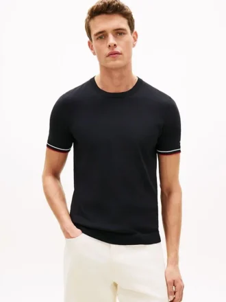 Tricou cu vârfuri din tricot New York Label