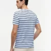 Tricou din bumbac elastic cu dungi, croială extra slim Tricou din bumbac elastic cu dungi, croială extra slim