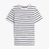 Tricou din bumbac elastic cu dungi, croială extra slim Tricou din bumbac elastic cu dungi, croială extra slim