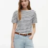 Tricou din bumbac interlock cu nasturi aurii