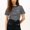 Tricou din bumbac interlock cu nasturi aurii