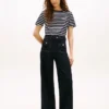 Tricou din bumbac interlock cu nasturi aurii