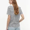 Tricou din bumbac interlock cu nasturi aurii
