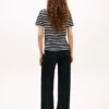 Tricou din bumbac interlock cu nasturi aurii
