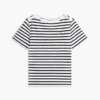 Tricou din bumbac interlock cu nasturi aurii