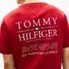 Tricou din bumbac slub cu logo grafic pe spate Tricou din bumbac slub cu logo grafic pe spate