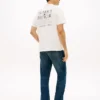Tricou din bumbac slub cu logo grafic pe spate Tricou din bumbac slub cu logo grafic pe spate