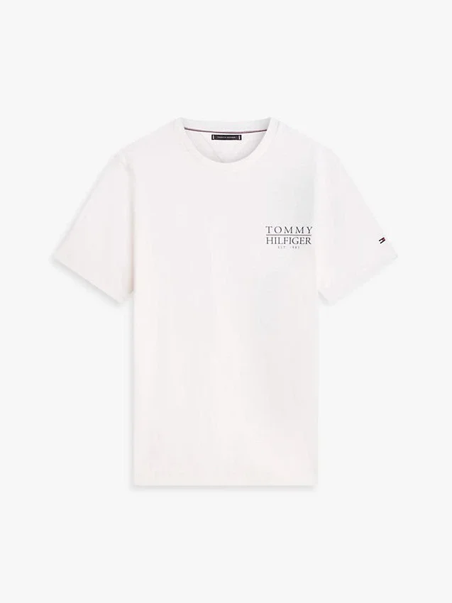 Tricou din bumbac slub cu logo grafic pe spate Tricou din bumbac slub cu logo grafic pe spate