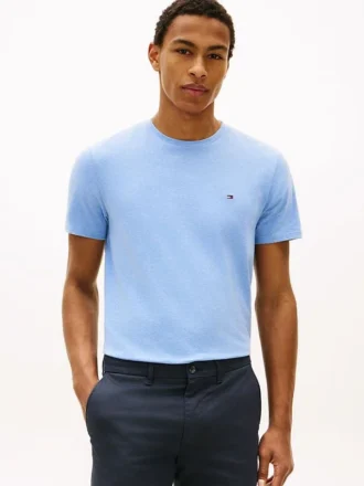 Tricou extra slim din bumbac elastic