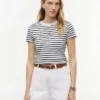 Tricou Favorite cu dungi și logo mini steag Tricou Favorite cu dungi și logo mini steag