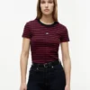 Tricou Favorite cu dungi și logo mini steag