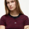 Tricou Favorite cu dungi și logo mini steag
