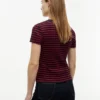 Tricou Favorite cu dungi și logo mini steag