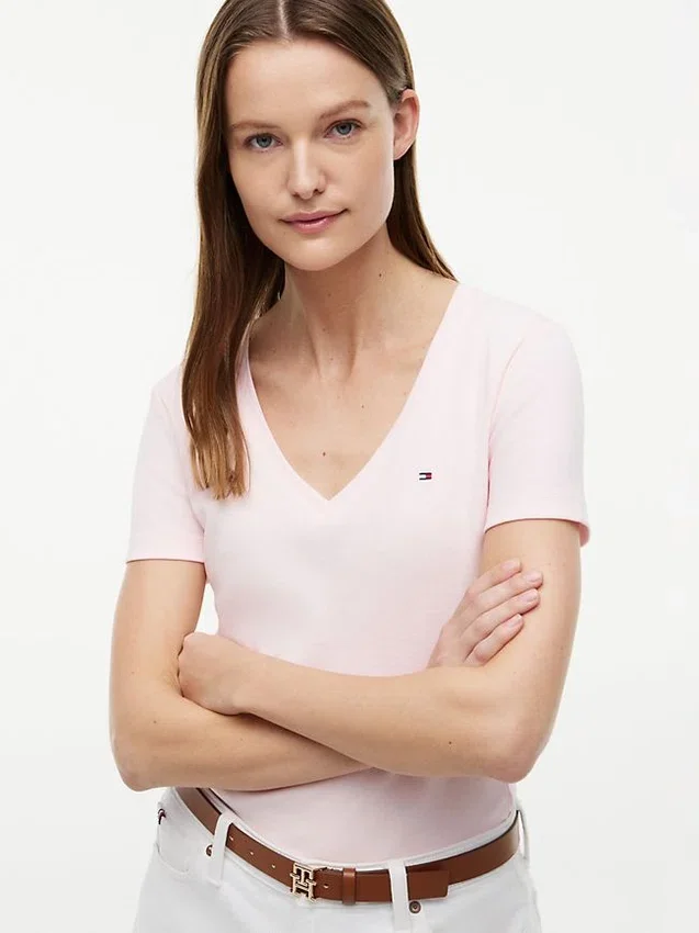 Tricou Favorite cu guler în V Tricou Favorite cu guler în V