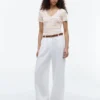 Tricou Favorite cu guler în V și dungi Tricou Favorite cu guler în V și dungi