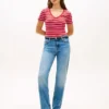 Tricou Favorite cu guler în V și dungi