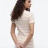 Tricou Favorite cu guler în V și dungi Tricou Favorite cu guler în V și dungi
